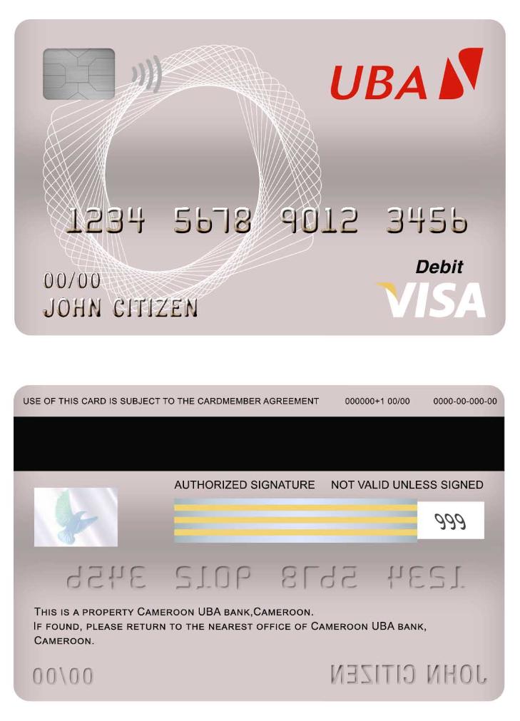 Cameroon UBA bank visa debit card